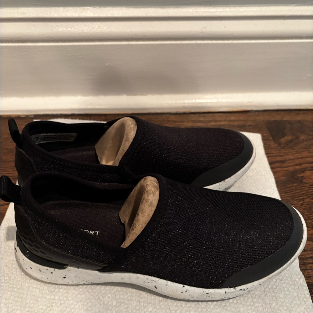 Rockport Black Slip-On Sneakers with Cushioned Sole